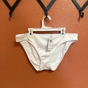 Hollister Bikini Bottom. Ribbed, white